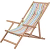 Image de vidaXL - Opklapbare - stoel - met - stoffen - bekleding - en - houten - frame, - meerkleurig.