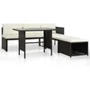 Image de vidaXL - 4-delige - Loungeset - poly - rattan - bruin