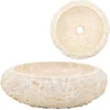 Image de vidaXL - Gootsteen - 40x12 - cm - marmer - crème