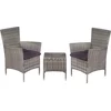Image de vidaXL - 3-delige - Bistroset - poly - rattan - grijs