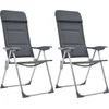 Image de vidaXL - Campingstoelen - 58x69x111 - cm - aluminium - grijs - 2 - st