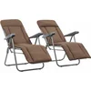 Image de vidaXL - Tuinstoelen - met - kussen - inklapbaar - 2 - st - bruin