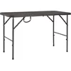 Image de vidaXL - Tuintafel - inklapbaar - rattan - look - 120x60x74 - cm - HDPE - bruin