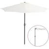 Image de vidaXL - Balkonparasol - half - met - aluminium - paal - 270x144 - cm - zandkleurig