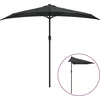 Image de vidaXL - Balkonparasol - half - met - aluminium - paal - 270x144 - cm - antraciet