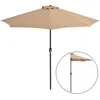 Image de vidaXL - Balkonparasol - half - met - aluminium - paal - 270x144 - cm - taupe