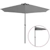 Image de vidaXL - Balkonparasol - half - met - aluminium - paal - 300x155 - cm - antraciet