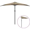 Image de vidaXL - Balkonparasol - half - met - aluminium - paal - 300x155 - cm - taupe