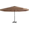 Image de vidaXL - Parasol - met - aluminium - paal - 500 - cm - taupe