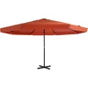 Image de vidaXL - Parasol - met - aluminium - paal - 500 - cm - terracottakleurig