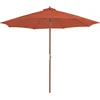 Image de vidaXL - Parasol - met - houten - paal - 300 - cm - terracotta