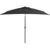 Image de vidaXL - Parasol - met - metalen - paal - 300x200 - cm - antraciet