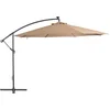 Image de vidaXL - Zweefparasol - met - aluminium - paal - 350 - cm - taupe