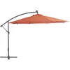 Image de vidaXL - Zweefparasol - met - stalen - paal - 350 - cm - terracottakleurig