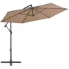 Image de vidaXL - Zweefparasol - met - aluminium - paal - 300 - cm - taupe