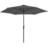 Image de vidaXL - Parasol - met - LED-verlichting - en - stalen - paal - 300 - cm - antraciet