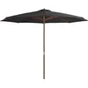 Image de vidaXL - Parasol - met - houten - paal - 350 - cm - antraciet