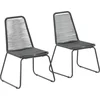 Image de vidaXL - Tuinstoelen - 2 - st - poly - rattan - zwart