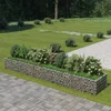 Image de vidaXL - Gabion - plantenbak - verhoogd - 450x90x50 - cm - gegalvaniseerd - staal