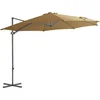 Image de vidaXL - Zweefparasol - met - stalen - paal - 300 - cm - taupe