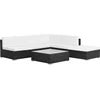 Image de vidaXL - 6-delige - Loungeset - met - kussens - poly - rattan - zwart