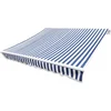 Image de vidaXL - Luifeldoek - 5x3 - m - canvas - blauw - en - wit