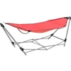 Image de vidaXL - Hangmat - met - inklapbare - standaard - rood