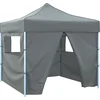 Image de vidaXL - Vouwtent - pop-up - met - 4 - zijwanden - 3x3 - m - antraciet