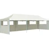 Image de vidaXL - Vouwtent - pop-up - met - 5 - zijwanden - 3x9 - m - crème