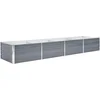 Image de vidaXL - Plantenbak - verhoogd - 320x80x45 - cm - gegalvaniseerd - staal - grijs