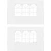 Image de vidaXL - Tentwanden - met - raam - PE - wit - 2 - st