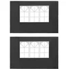 Image de vidaXL - Tentwanden - met - raam - PE - antraciet - 2 - st
