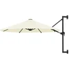 Image de vidaXL - Wandparasol - met - metalen - paal - 300 - cm - zandkleurig