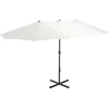 Image de vidaXL - Parasol - met - aluminium - paal - 460x270 - cm - zandkleurig