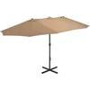 Image de vidaXL - Parasol - met - aluminium - paal - 460x270 - cm - taupe