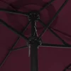 Image de vidaXL - Parasol - met - aluminium - paal - 460x270 - cm - bordeauxrood