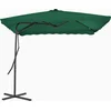 Image de vidaXL - Parasol - met - stalen - paal - 250x250 - cm - groen
