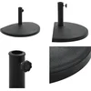 Image de vidaXL - Parasolvoet - halfrond - 15 - kg - polyresin - zwart