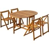 Image de vidaXL - 5-delige - Tuinset - inklapbaar - massief - acaciahout