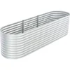 Image de vidaXL - Plantenbak - verhoogd - 320x80x81 - cm - gegalvaniseerd - staal - zilver