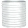 Image de vidaXL - Plantenbak - verhoogd - 80x80x81 - cm - gegalvaniseerd - staal - zilver