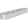 Image de vidaXL - Plantenbak - verhoogd - 400x80x44 - cm - gegalvaniseerd - staal - zilver