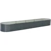 Image de vidaXL - Plantenbak - verhoogd - 400x80x44 - cm - gegalvaniseerd - staal - grijs