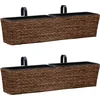 Image de vidaXL - Plantenbakken - 2 - st - waterhyacint - bruin