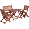 Image de vidaXL - 4-delige - Tuinset - voor - kinderen - massief - eucalyptushout