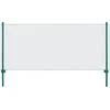 Image de vidaXL - Draadgaashek - met - palen - 25x0,75 - m - staal - groen