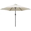 Image de vidaXL - Parasol - met - stalen - paal - 3 - m - zandwit