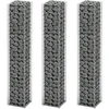 Image de vidaXL - 3-delige - Schanskorfset - 25x25x150 - cm - gegalvaniseerd - draad