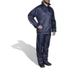 Image de vidaXL - Regenpak - 2-delig - met - capuchon - (mannen - / - marineblauw - / - maat - XL)