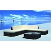 Image de vidaXL - 6-delige - Loungeset - met - kussens - poly - rattan - zwart